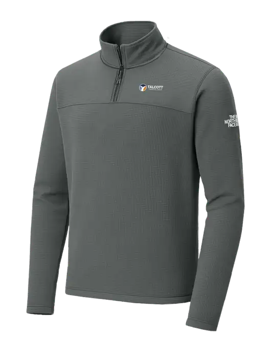 The North Face Aim 1/4-Zip Dark Medium Grey Fleece w/Talcott Logo