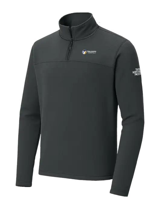 The North Face Aim 1/4-Zip Charcoal Grey Fleece w/Talcott Logo