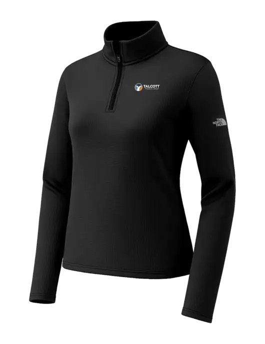 The North Face Womens Aim 1/4-Zip Black Fleece w/Talcott Logo