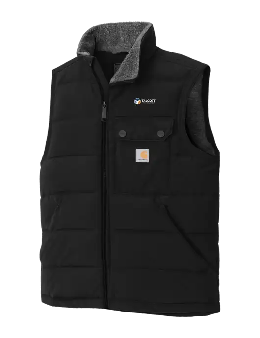 Carhartt Montana Black Insulated Vest w/Talcott Logo