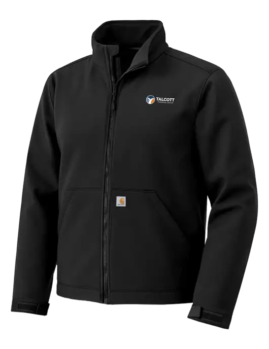 Carhartt Rain Defender Black Soft Shell Jacket w/Talcott Logo