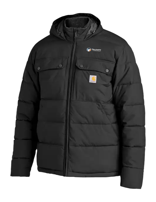 Carhartt Montana Black Insulated Hooded Jacket w/Talcott Logo
