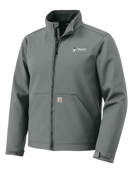 Carhartt Rain Defender Dark Medium Grey Soft Shell Jacket w/Talcott Logo