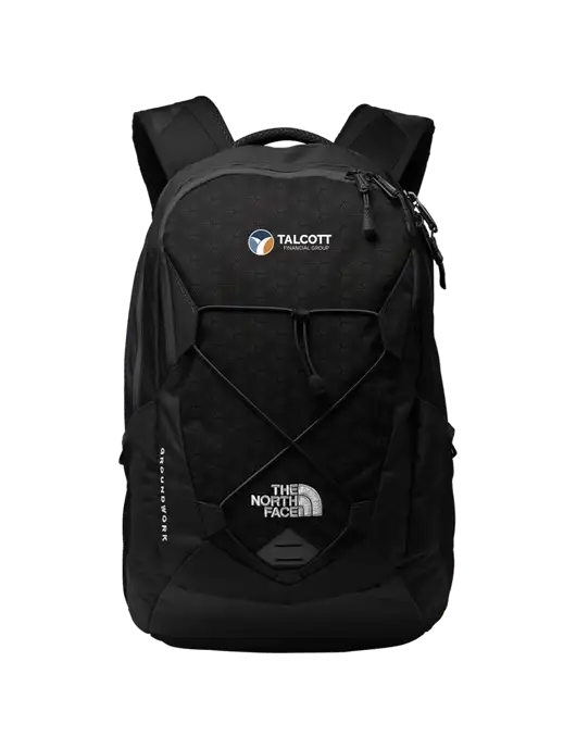The North Face Black Groundwork Backpack w/Talcott Logo