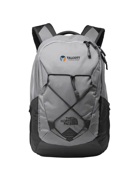The North Face Light Grey/ Dark Grey Groundwork Backpack w/Talcott Logo