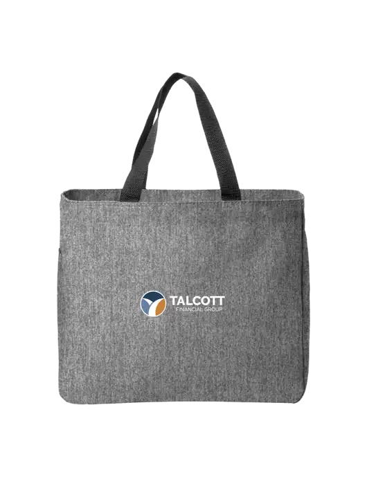 Essential Medium Grey Heather Tote w/Talcott Logo