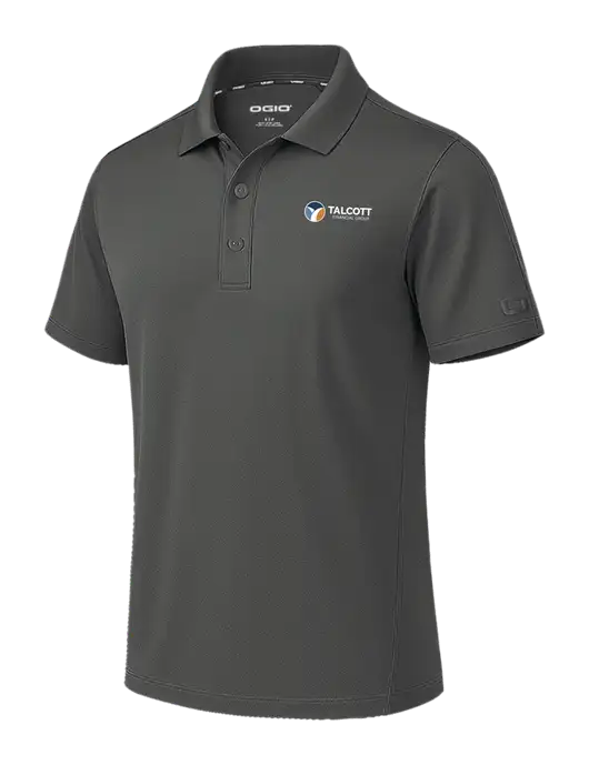 OGIO Envision Dark Medium Grey Polo w/Talcott Logo