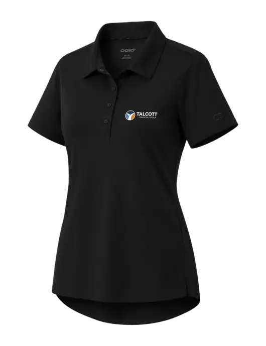 OGIO Womens Envision Black Polo w/Talcott Logo