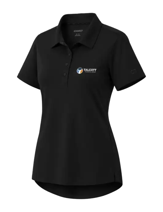 OGIO Womens Envision Black Polo w/Talcott Logo