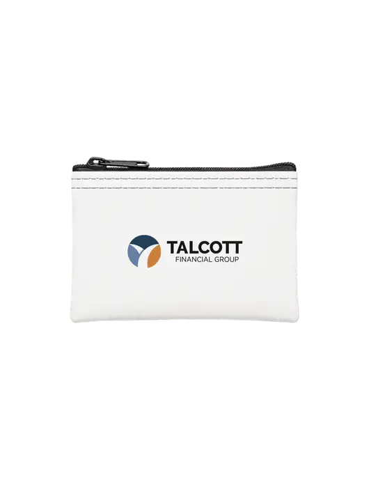 White Coin Bag w/Talcott Logo