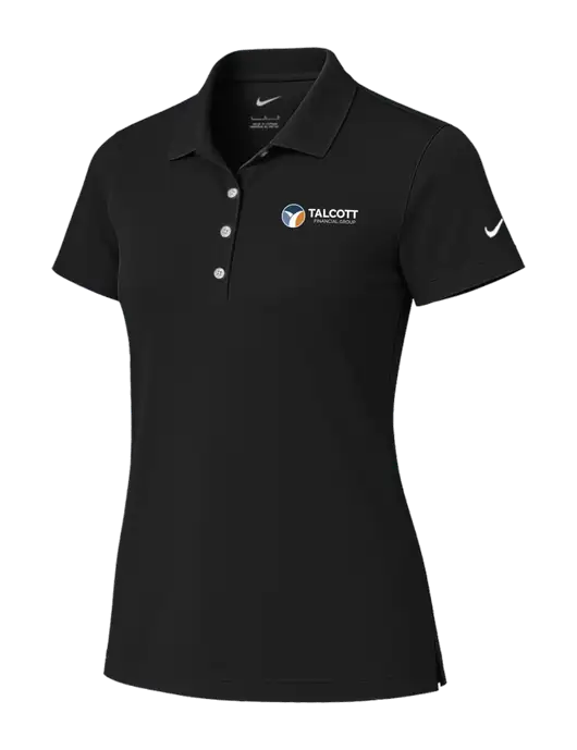 Nike Womens Black Tech Basic Dri-FIT Polo
 w/Talcott Logo