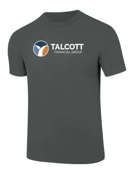 Comfort Colors 6.1 oz Dark Grey Heather Heavyweight Ring Spun T-Shirt w/Talcott Logo