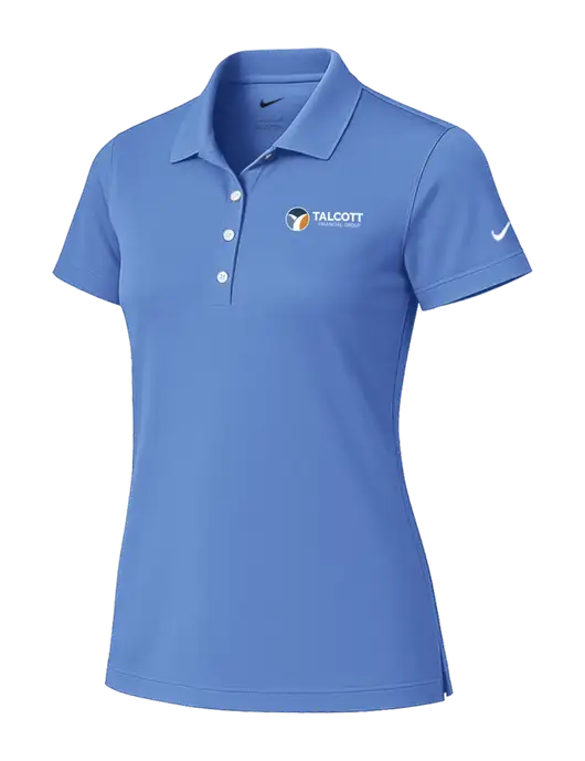 Nike Womens Light Blue Tech Basic Dri-FIT Polo
 w/Talcott Logo