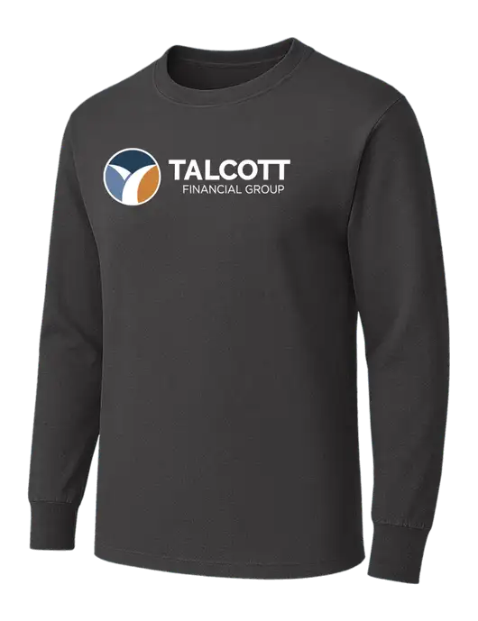 Charcoal Heavyweight Long Sleeve 6.1 oz T-Shirt w/Talcott Logo