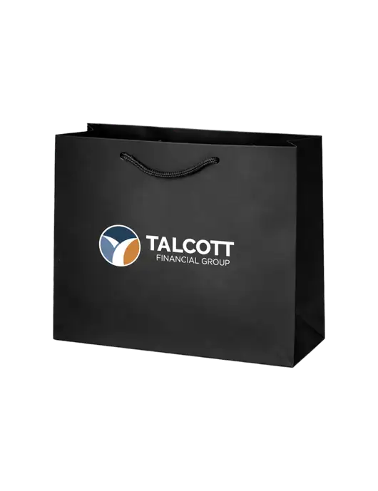 Gift Bag Black Matte 9 x 7 w/Talcott Logo
