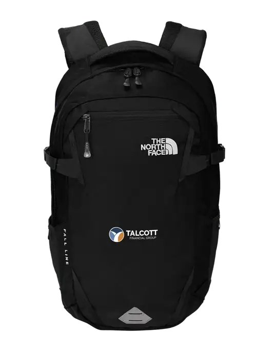 North Face Fall Line Black Backpack w/Talcott Logo