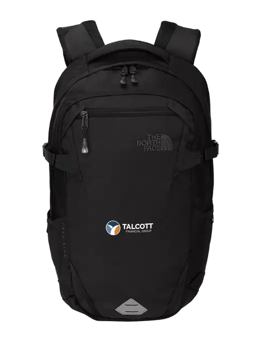 North Face Fall Line Black Heather Backpack w/Talcott Logo