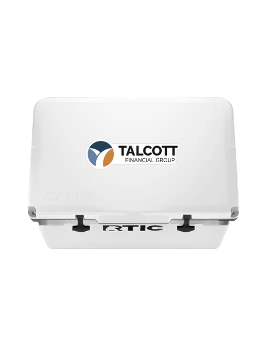 RTIC 52 Quart Ultra-Light White Hard Cooler w/Talcott Logo
