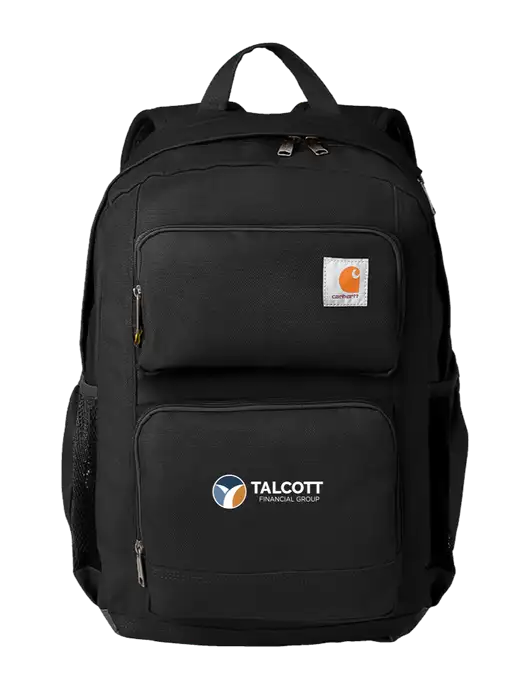 Carhartt 28L Foundry Series Dual-Compartment Black Backpack w/Talcott Logo