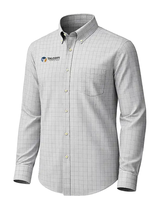 Brooks Brothers Wrinkle-Free Stretch Light Grey Patterned Shirt w/Talcott Logo