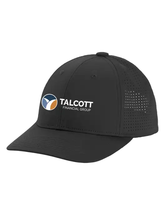 Pro-Cut Structured Snapback with Pinhole Mesh Very Dark Grey Cap w/Talcott Logo