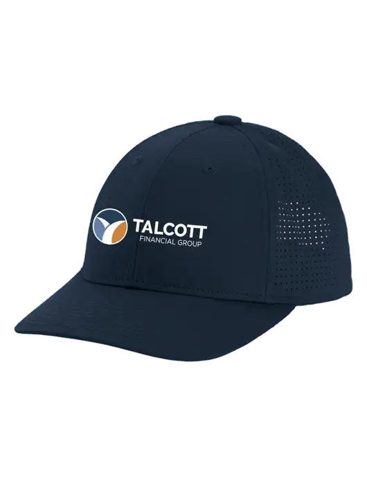Pro-Cut Structured Snapback with Pinhole Mesh Dark Navy Cap w/Talcott Logo
