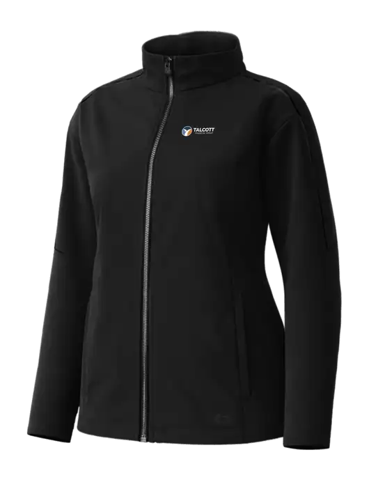 OGIO Womens Commuter Full-Zip Soft Shell Black Jacket w/Talcott Logo