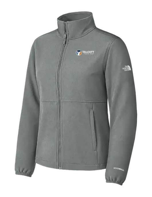 The North Face Womens Grey Medium Edge Stretch Soft Shell Jacket w/Talcott Logo