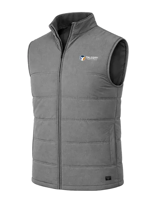 TravisMathew Cold Bay Dark Medium Grey Vest w/Talcott Logo