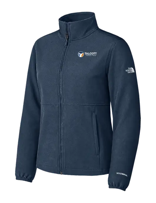 The North Face Womens Light Navy Edge Stretch Soft Shell Jacket w/Talcott Logo