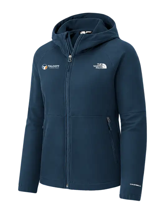 The North Face Womens Dark Navy Barr Lake Hooded Soft Shell Jacket w/Talcott Logo