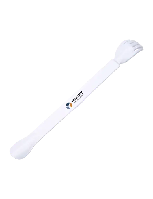 EasyReach White Back Scratcher with Shoehorn w/Talcott Logo