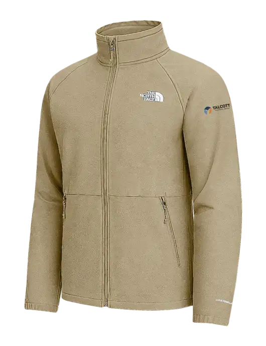 The North Face Tan Heather Barr Lake Soft Shell Jacket w/Talcott Logo