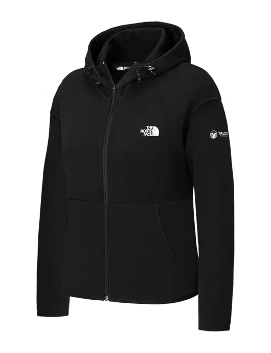 The North Face Womens Black Double-Knit Full-Zip Hoodie w/Talcott Logo