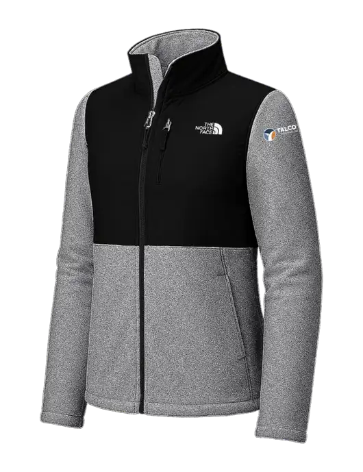 The North Face Womens Dark Medium Grey Heather/Black Highest Peak Full-Zip Fleece Jacket w/Talcott Logo