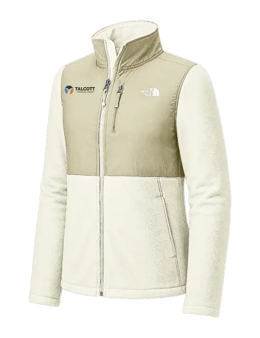 The North Face Womens Ivory/Tan Highest Peak Full-Zip Fleece Jacket w/Talcott Logo