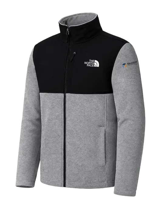 The North Face Medium Grey Heather/Black Highest Peak Full-Zip Fleece Jacket w/Talcott Logo