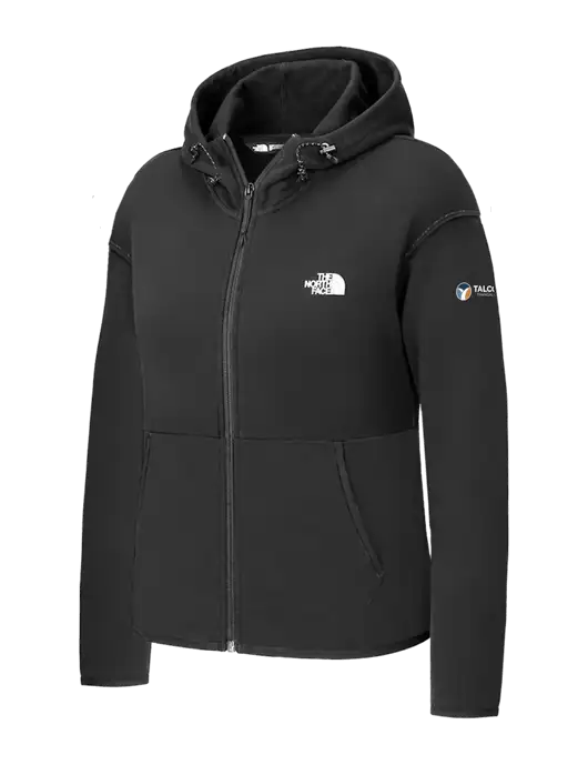 The North Face Womens Dark Medium Grey Double-Knit Full-Zip Hoodie w/Talcott Logo